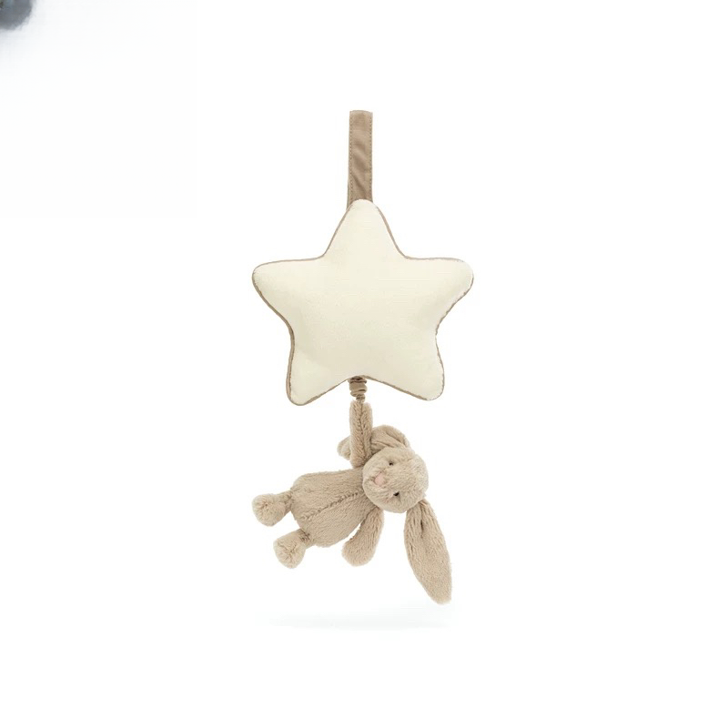 【活动中】英国JC害羞米色邦尼兔音乐拉铃婴儿摇铃宝宝挂件