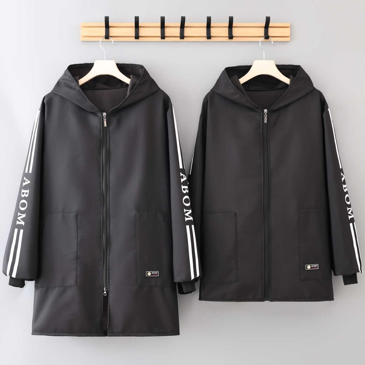 御寒保温围裙防泼水长袖罩衣车间上班户外干活防尘加绒保暖工作服