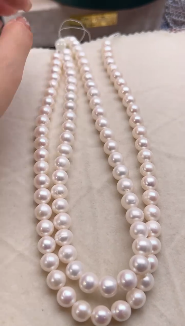 未镶嵌淡水珍珠60强光*珍珠项链（一条）