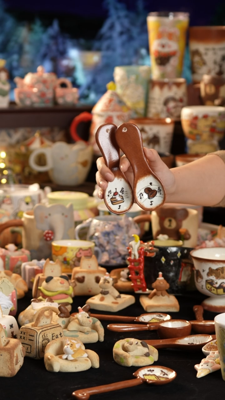 其他陶晴****天景德镇釉下彩手绘设计师款陶瓷