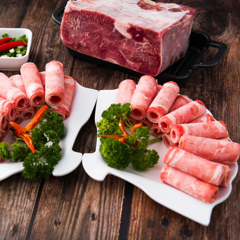 AA原切牛肉卷4斤1000g*2肥瘦相间 0调理0添加0拼接
