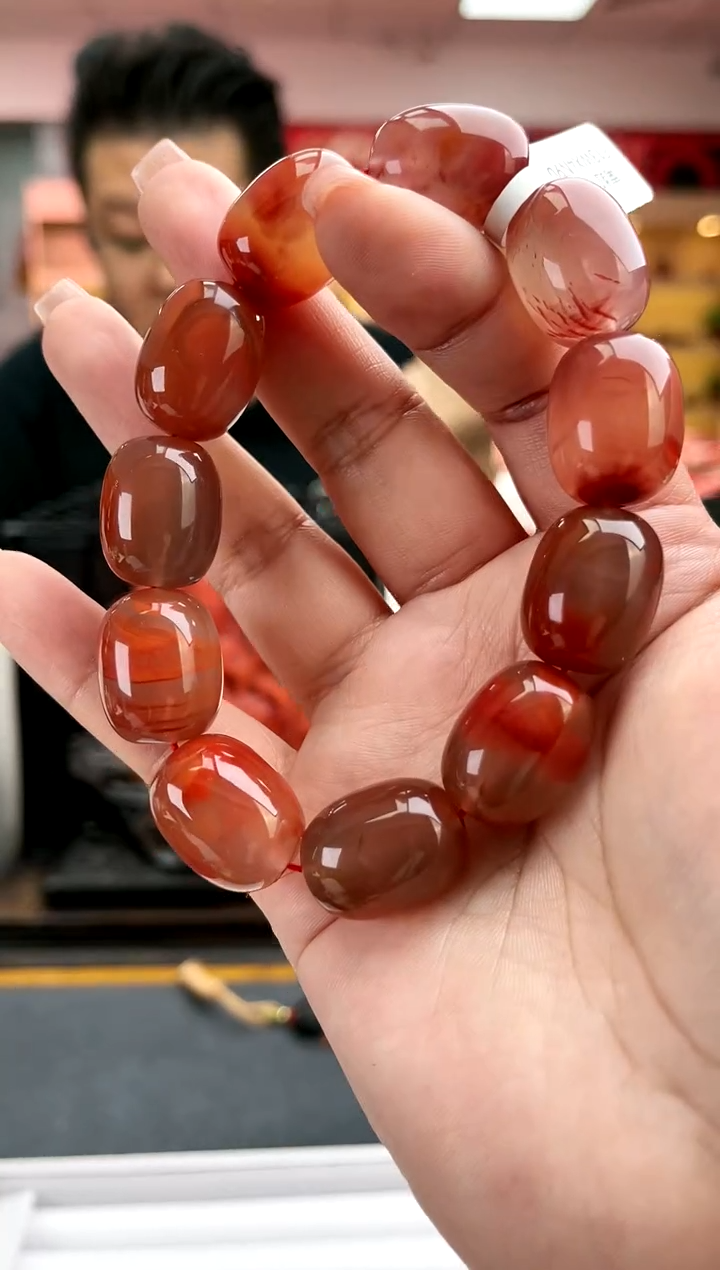 【闪购商品】南红玛瑙卡19*16南红枣珠单圈未镶嵌一件3
