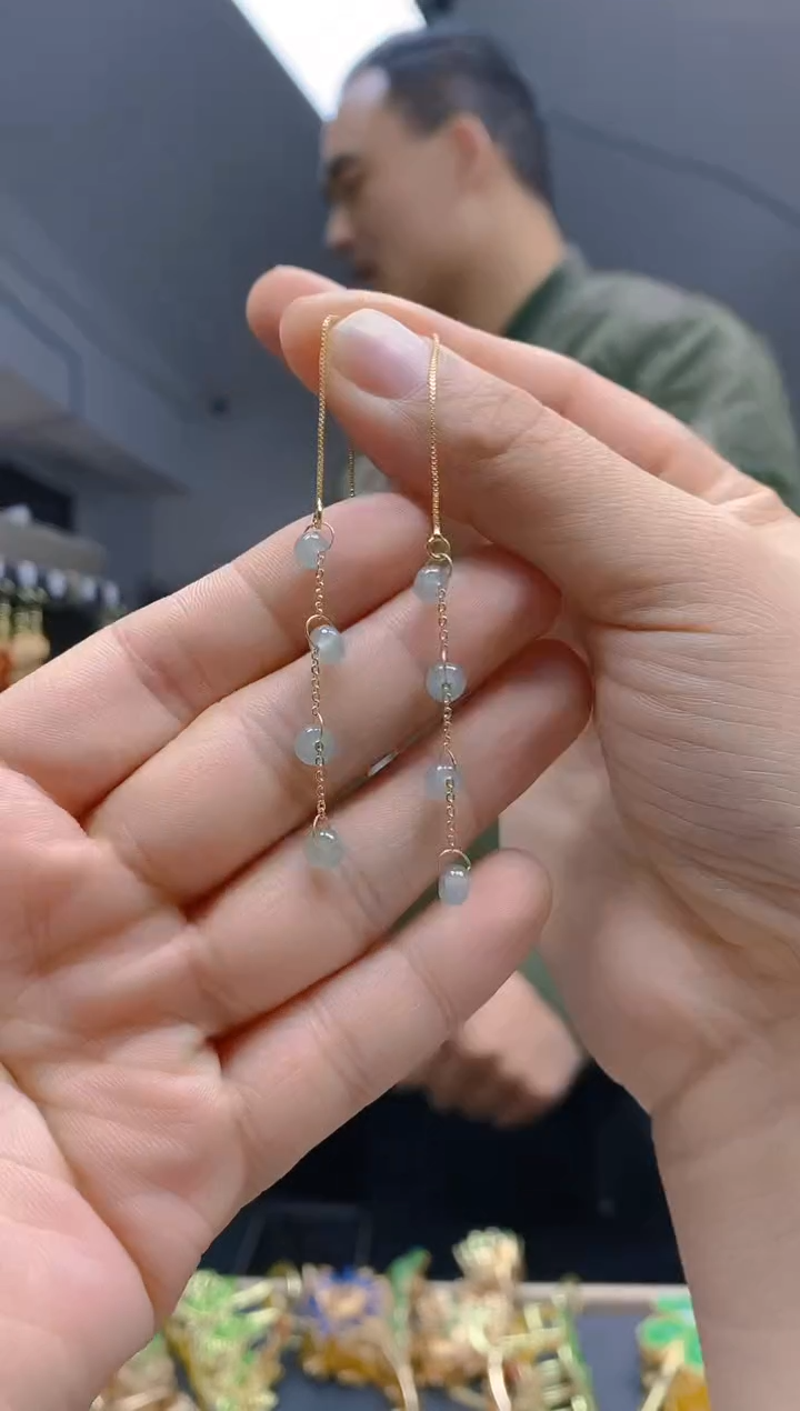 【闪购商品】翡翠耳饰合金137翡翠耳线