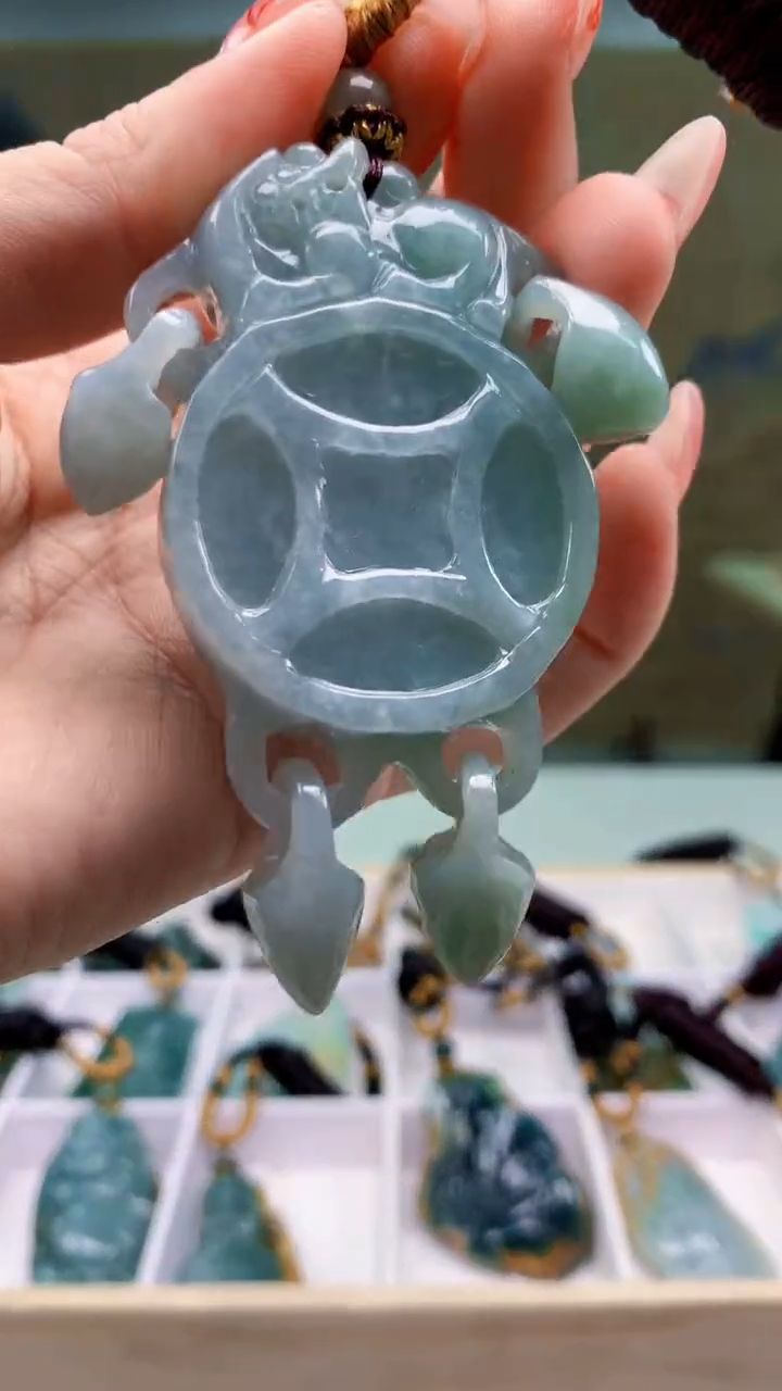 【闪购商品】定制翡翠未镶嵌4898ty-毛货挂件127