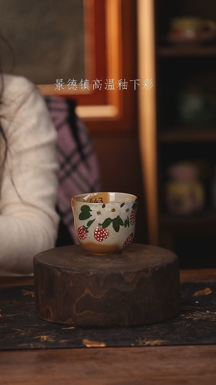 陶瓷景德镇高温釉下手绘陶瓷@L443@