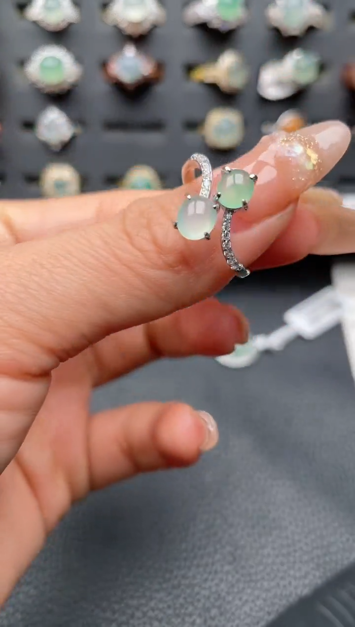 【闪购商品】翡翠戒指银S925镶嵌2222222222  19