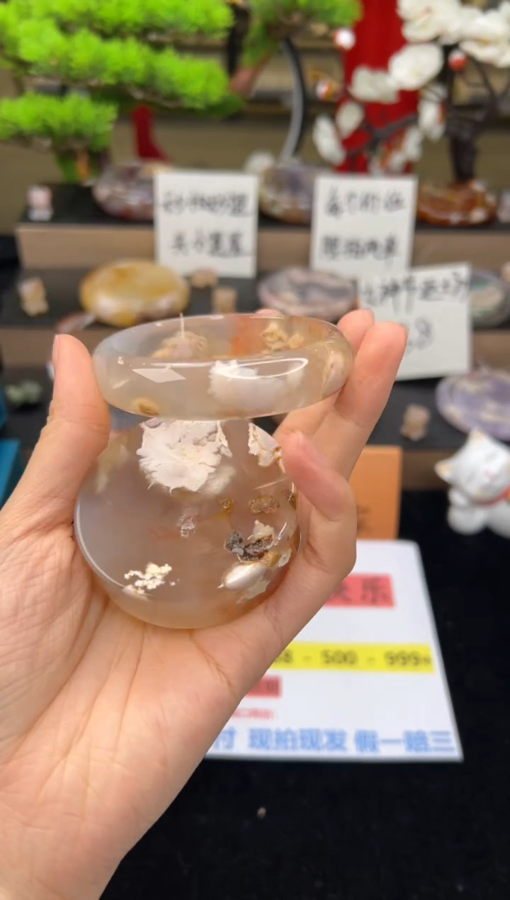 【闪购商品】石英质玉手镯未镶嵌56圈口（赠送镯心)21111