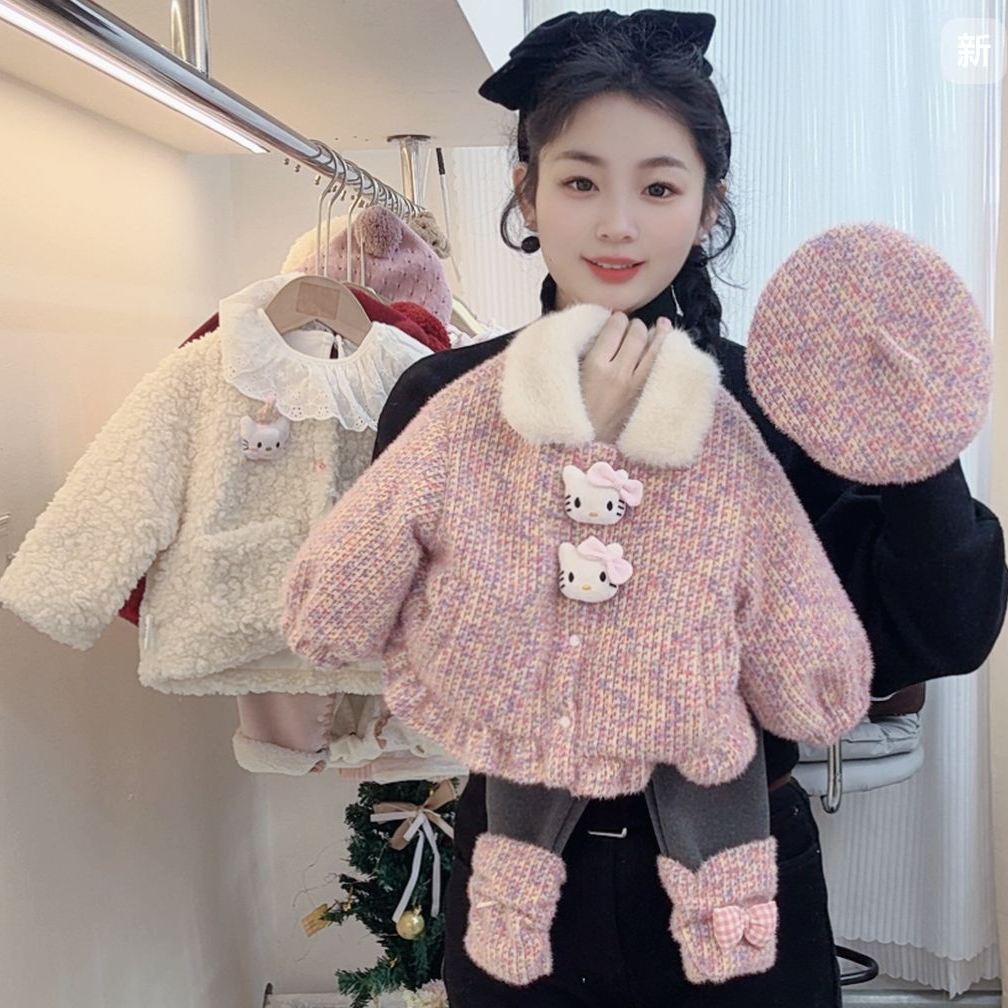 【粉黛佳人】女童棉服打底裤冬款新款套装韩版套装潮