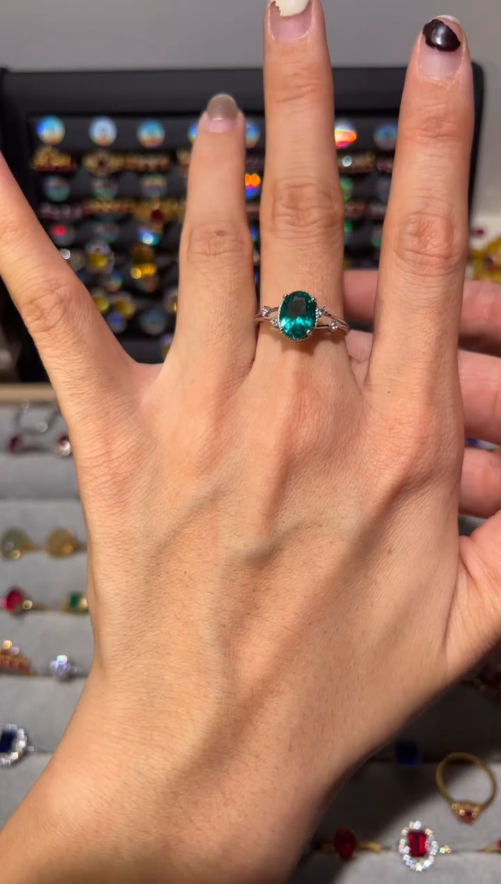 【闪购商品】碧玺戒指银S925镶嵌23230