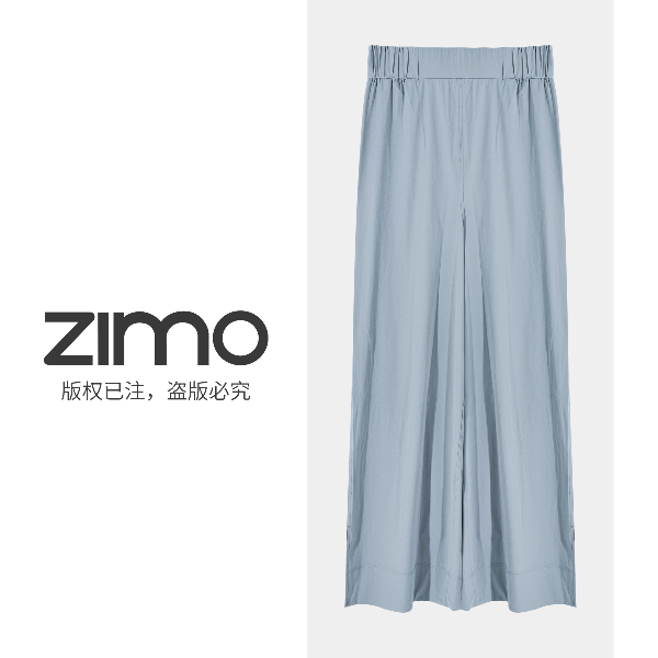 女士运动阔腿裤-zimo-健身裤瑜伽裤YFKZ267川蓝色*3