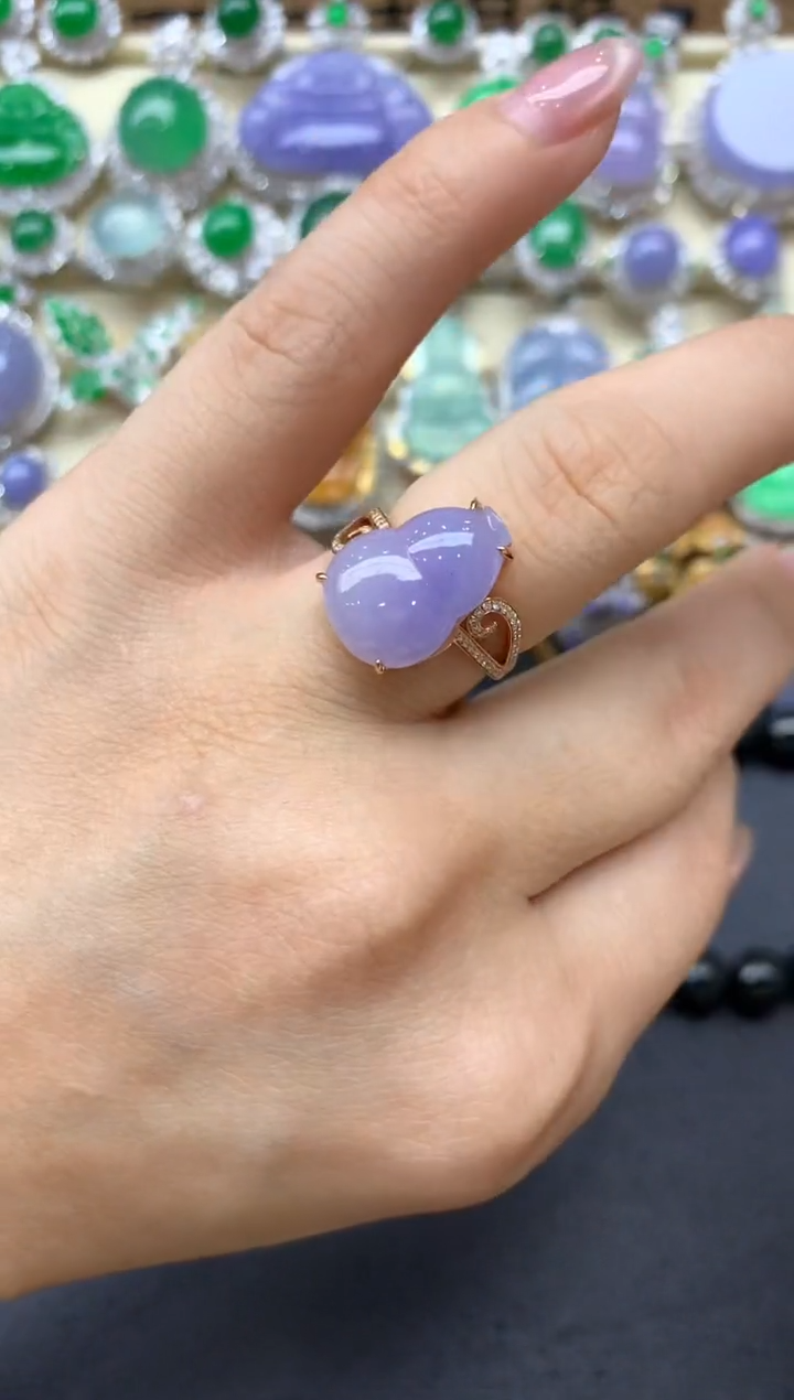 【闪购商品】翡翠戒指18K金镶嵌305-中国好珍宝