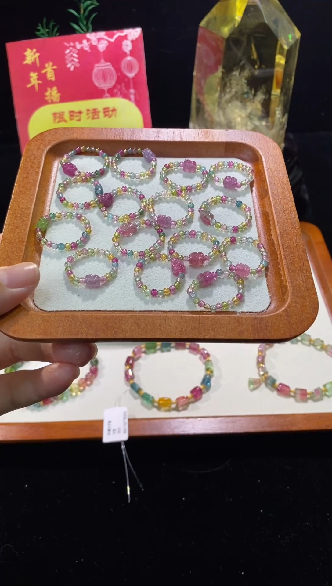 【闪购商品】碧玺戒指未镶嵌【梦源珠宝】天然碧玺貔貅戒指（戒围备注