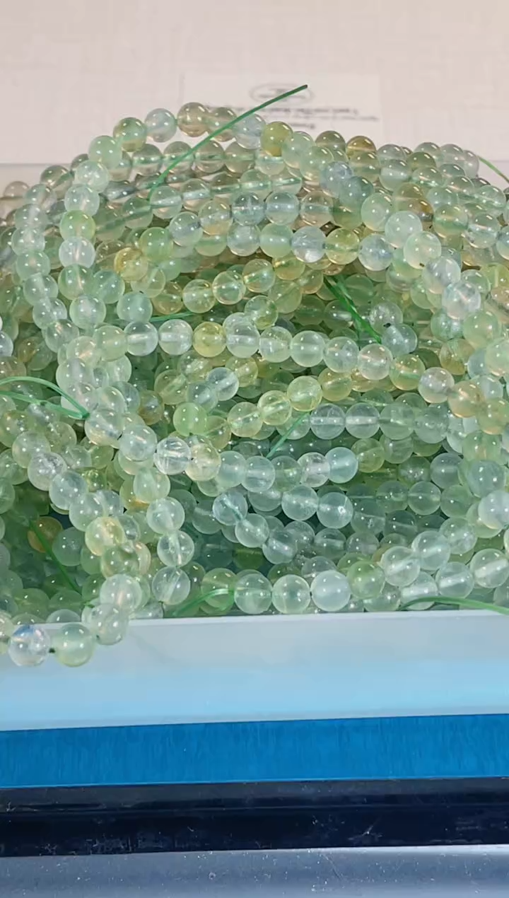 葡萄石未镶嵌手串SS027葡萄石素圈多样性发一 颜色微差