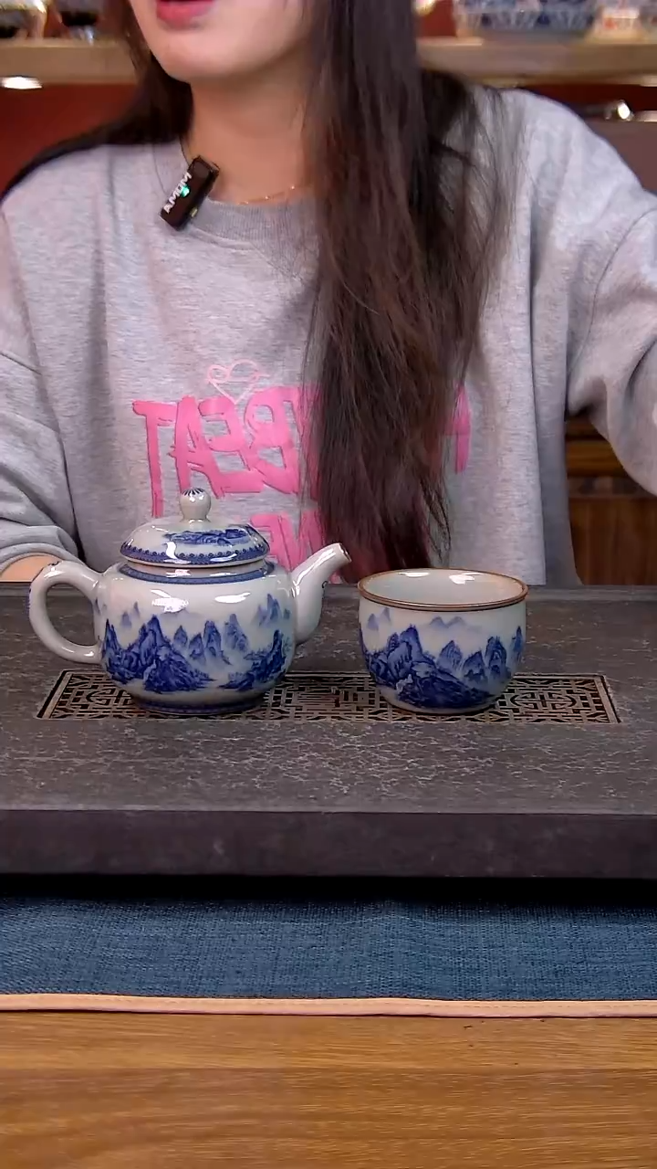 简装家用款2件套 老陶泥开片纹陶瓷茶具