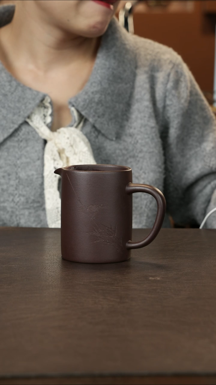 茶杯紫砂李建军老紫泥 公道杯 