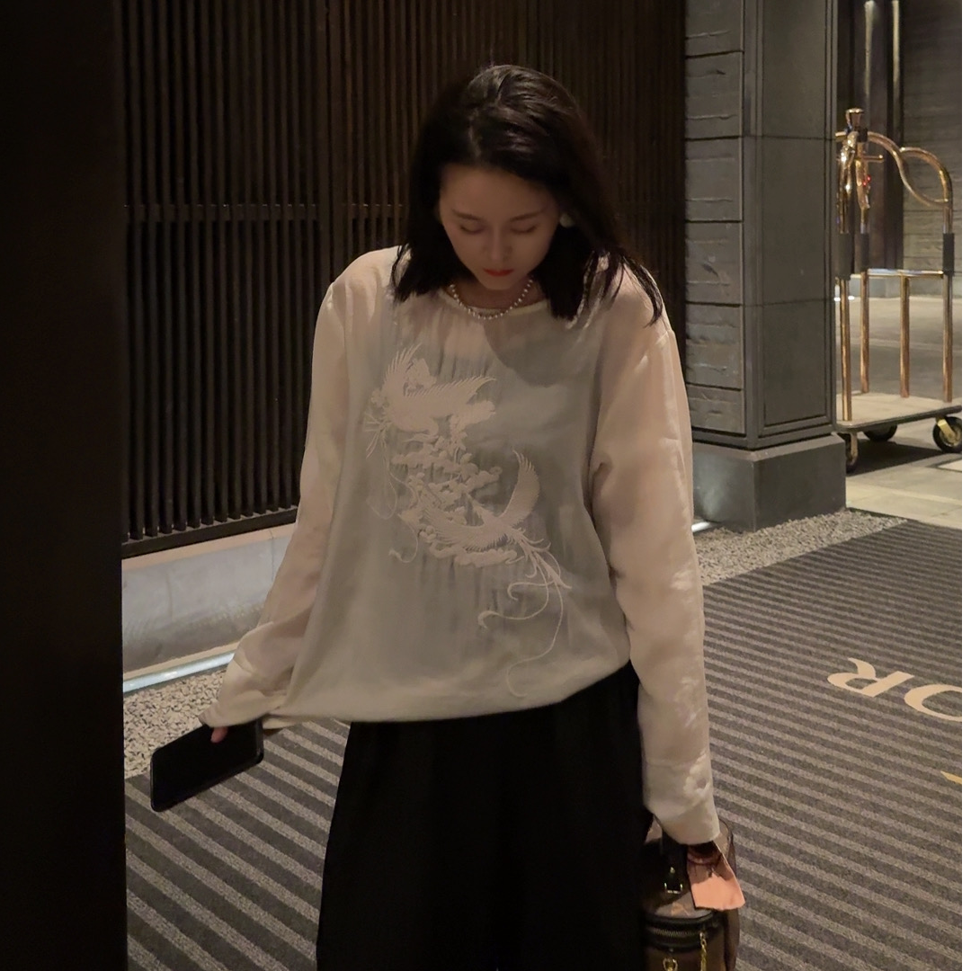《凤凰》25年新款时尚刺绣套头衫