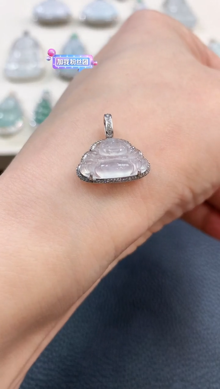 【闪购商品】翡翠吊坠(不含链)18K金镶嵌b9