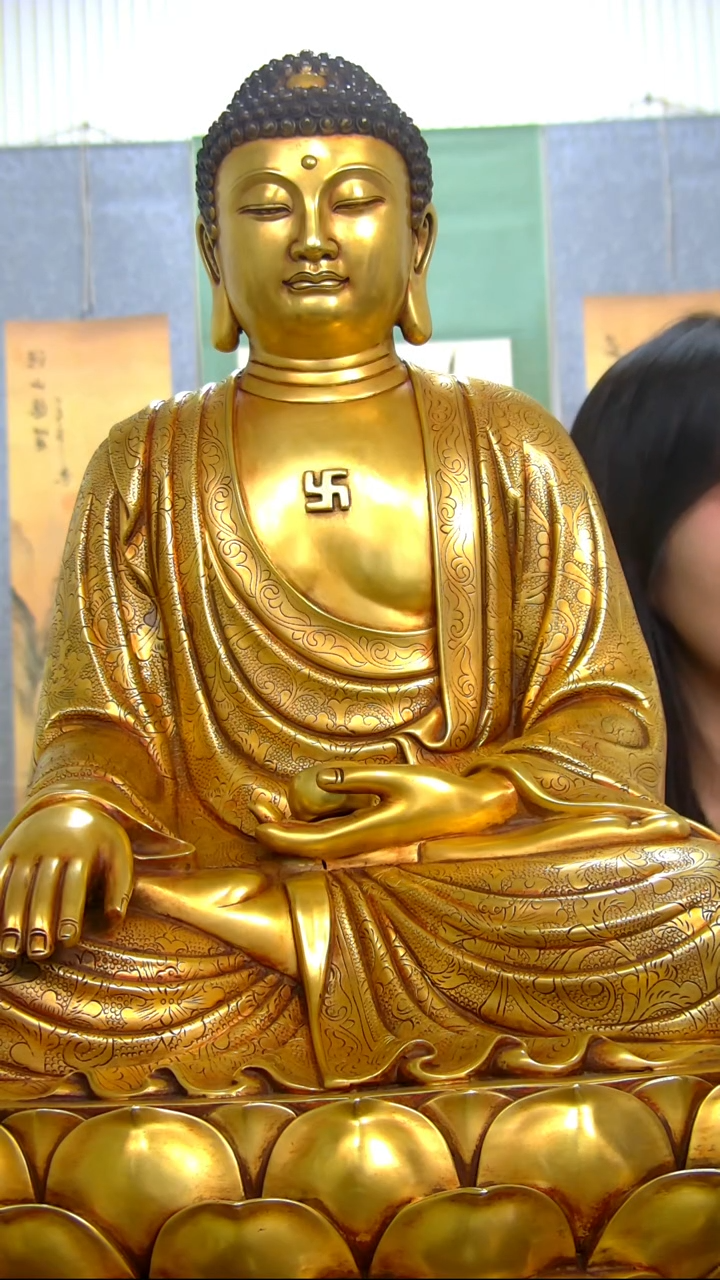 【闪购商品】紫铜鎏金，60分释迦摩尼S20194-Z