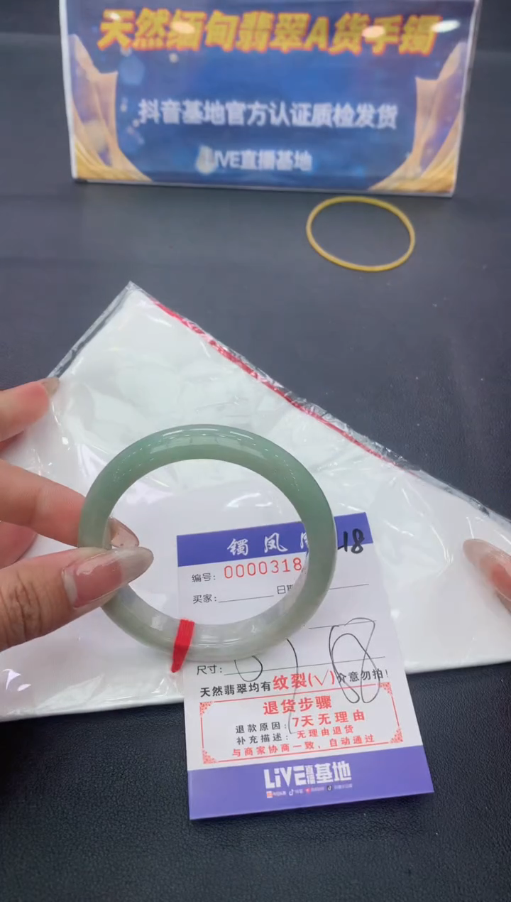【闪购商品】翡翠手镯未镶嵌天然A货翡翠手镯-218