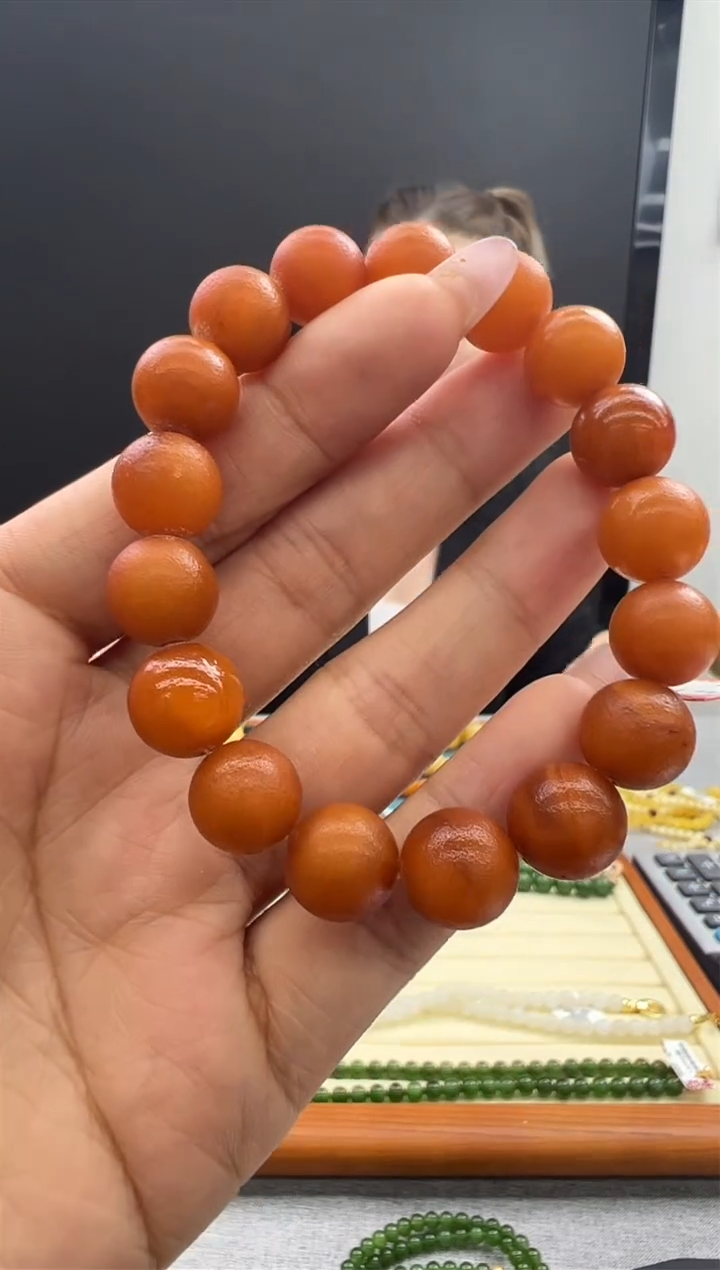 【闪购商品】琥珀手链未镶嵌834秒拍号