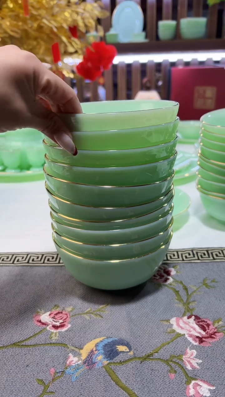 玉瓷5.5英寸米饭碗10只