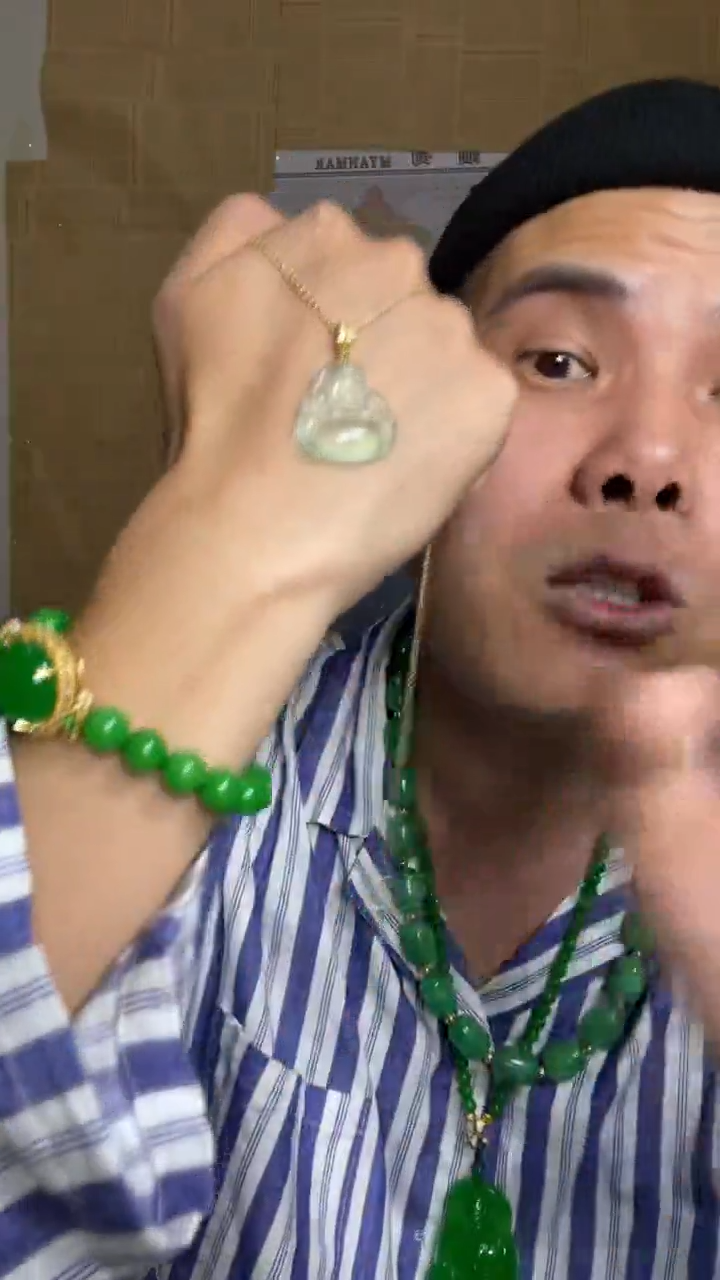 翡翠未镶嵌吊坠(赠链)【小伍珠宝】高端冰透小佛公