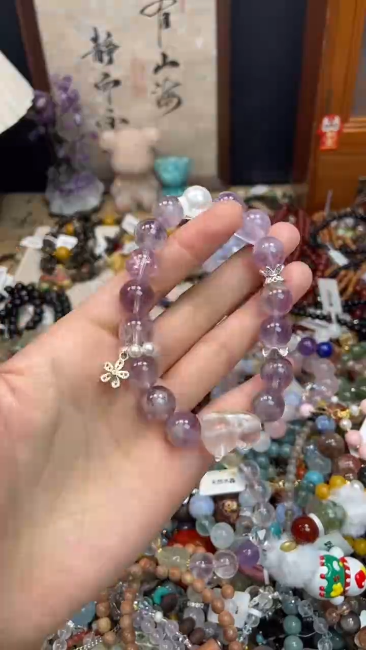 未镶嵌手链紫晶123