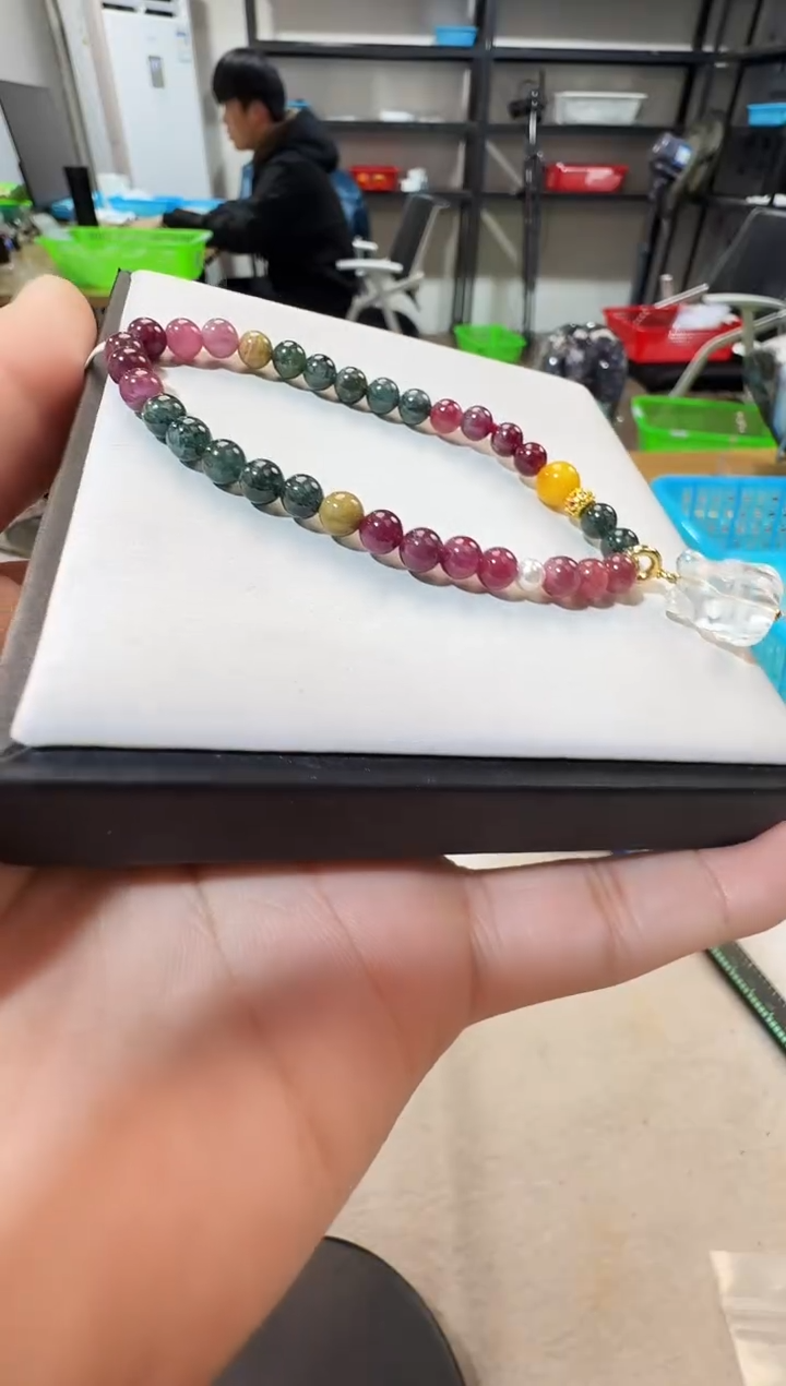 未镶嵌手链碧玺晶6599 约5mm 多样性发一件