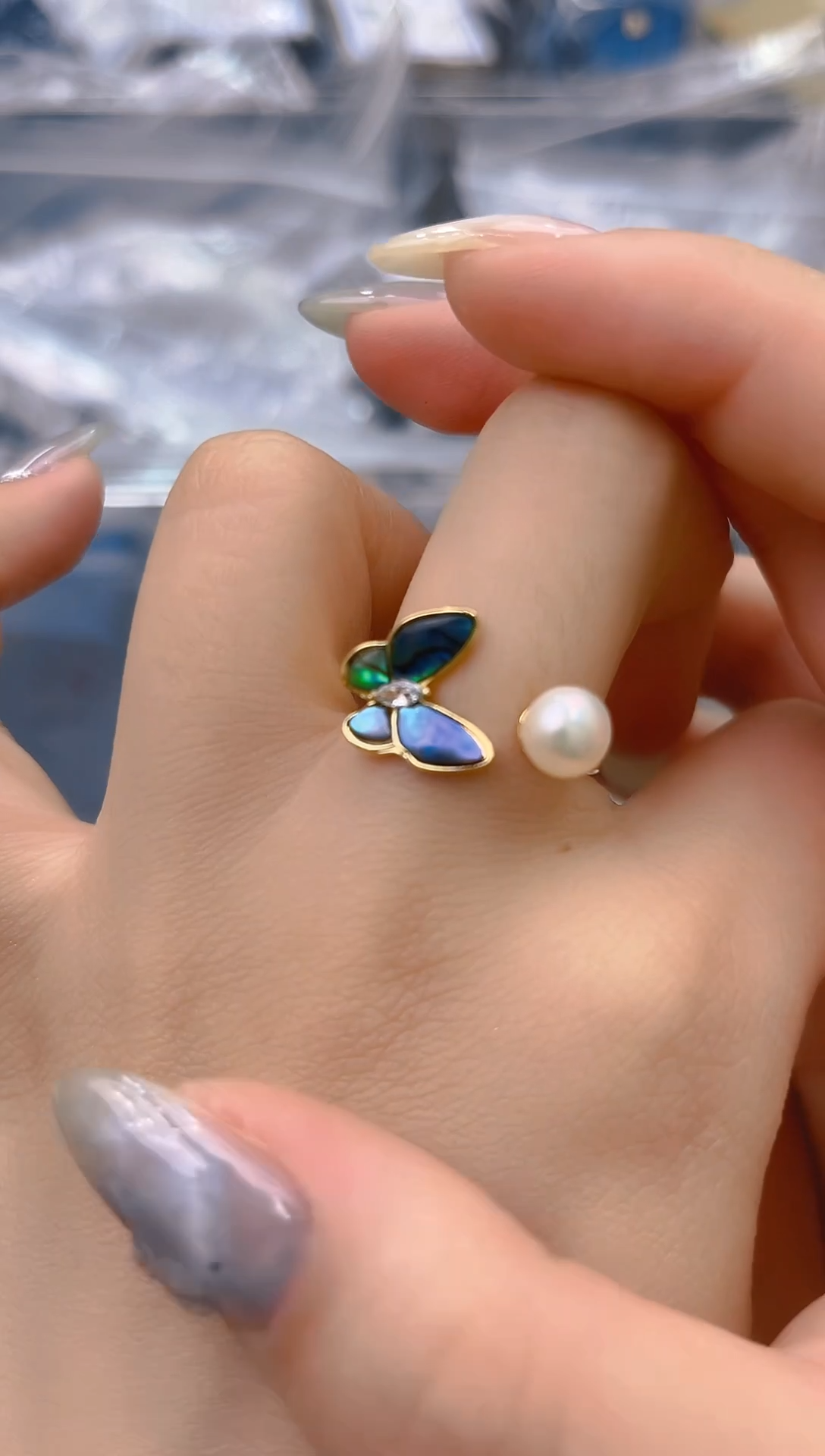 未镶嵌淡水珍珠耳饰jz1039