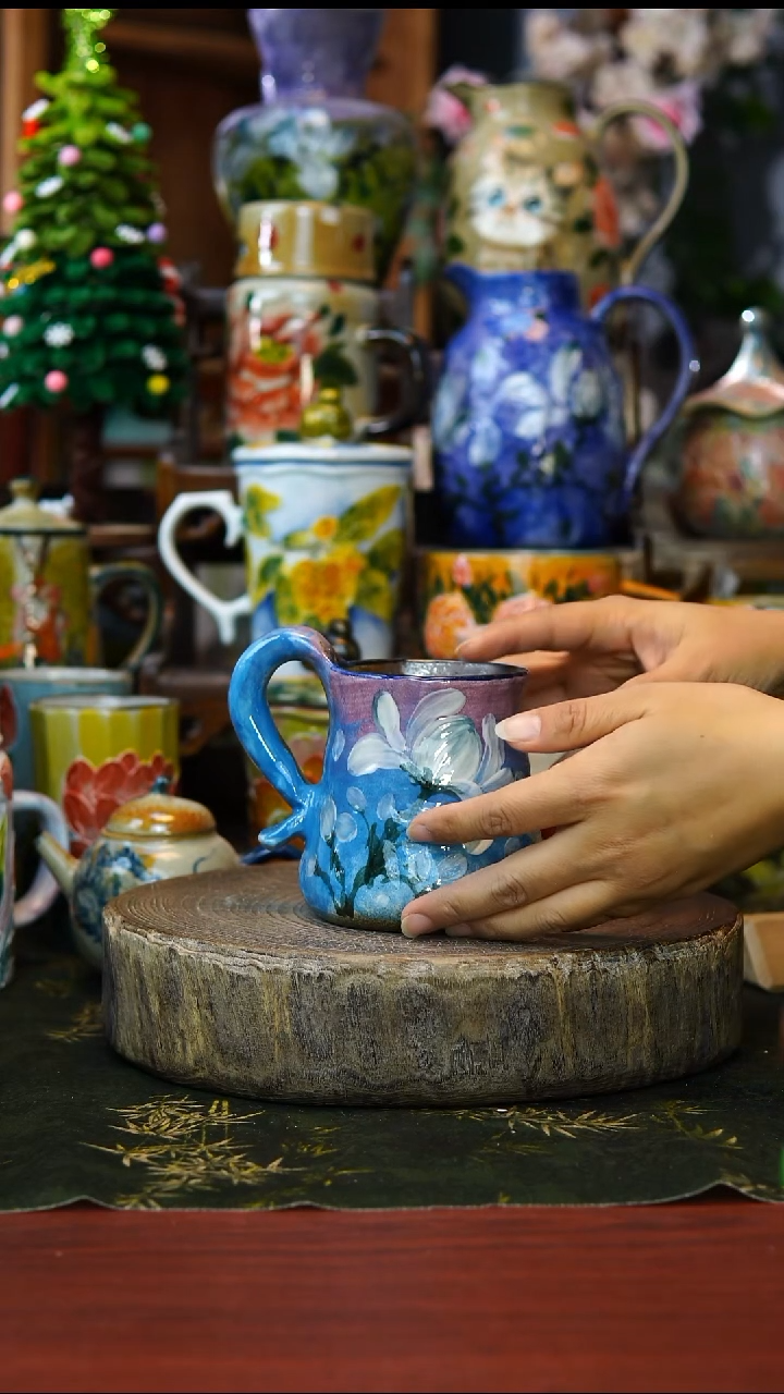 花瓶杯子碗88景德镇手工高温釉下彩