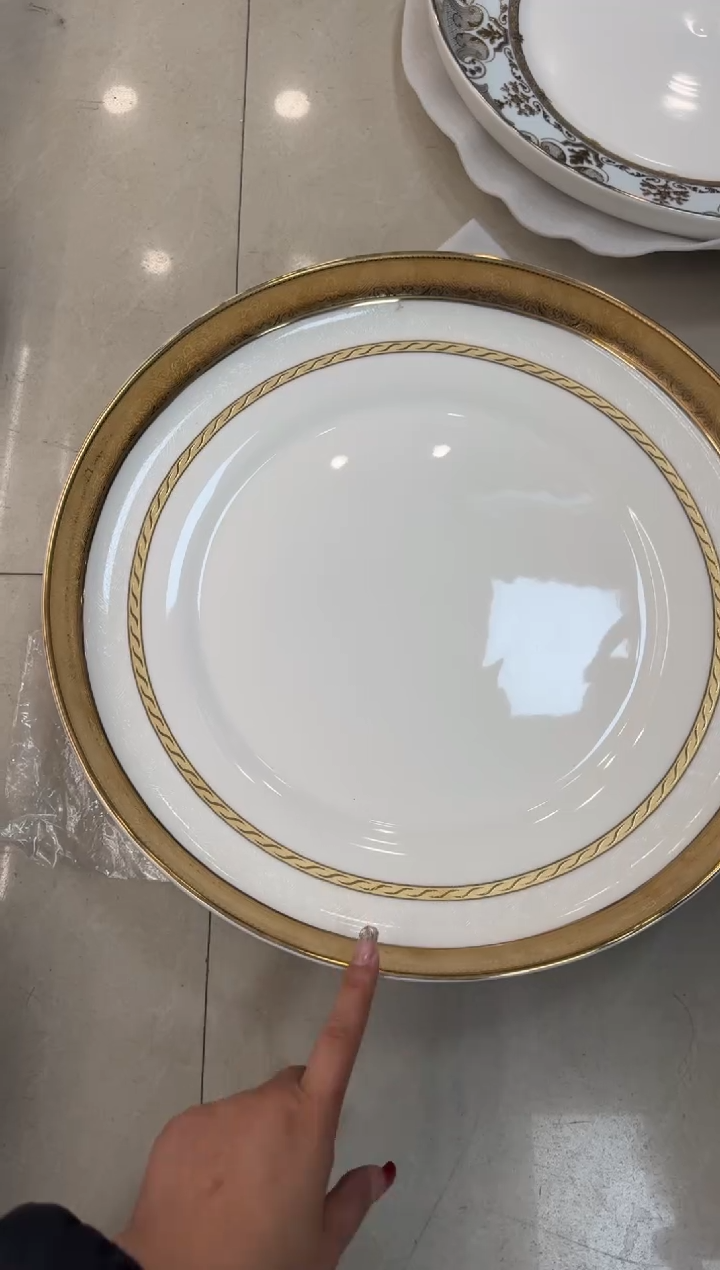 【闪购商品】瓷片16英寸大窝盘 1个   瑕 福利价