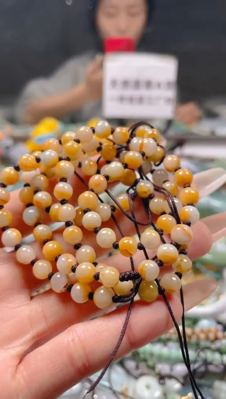 【闪购商品】翡翠颈饰未镶嵌6-7MM/A/翡翠A货一图一物