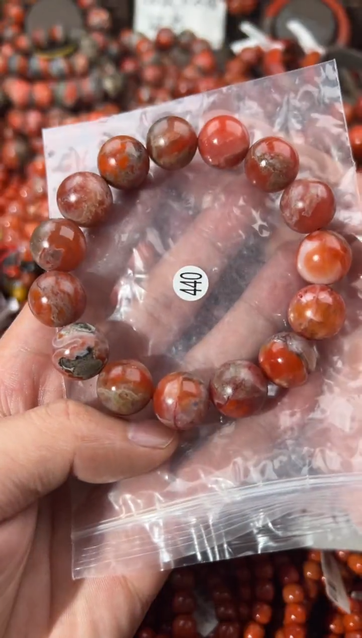 南红玛瑙手镯未镶嵌15+