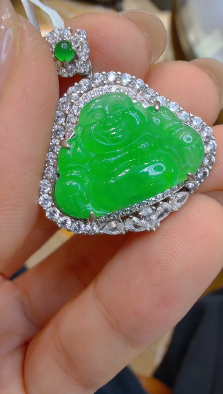 吊坠(不含链)银S925镶嵌翡翠多样性团购发一件