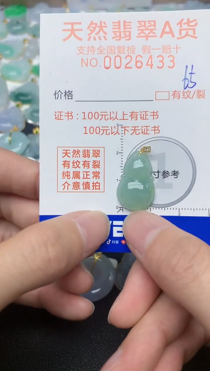 【闪购商品】翡翠颈饰18K金镶嵌65天然翡翠A货 