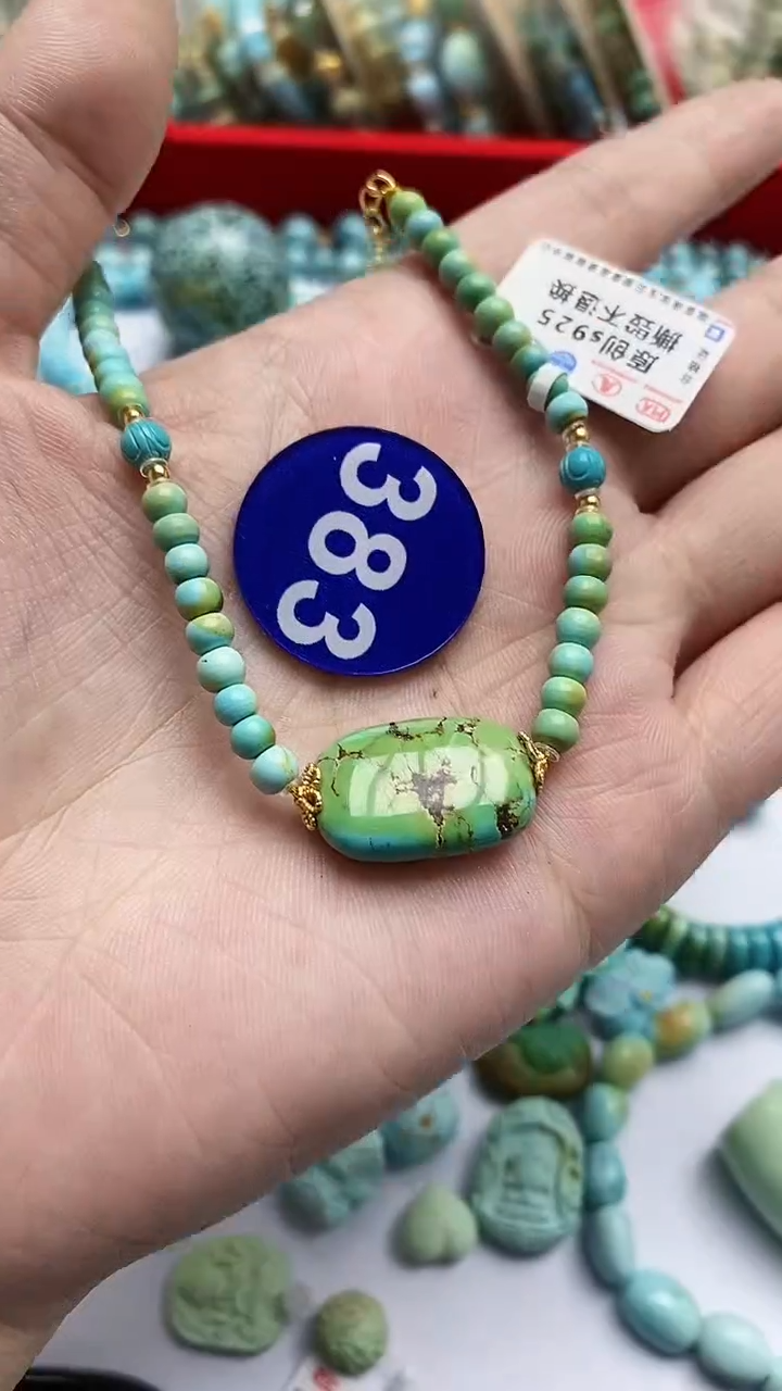 【闪购商品】绿松石手链银S925镶嵌383