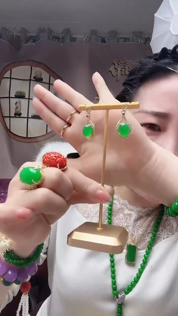 【闪购商品】翡翠耳饰14K金镶嵌X20号