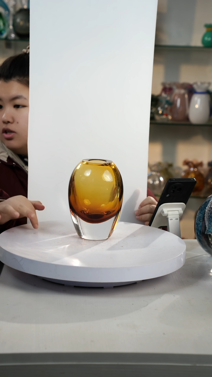 【闪购商品】琉璃【弘扬】高17轻奢琉璃花器微瑕福利