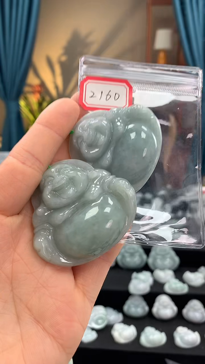翡翠未镶嵌颈饰佛公2160 多样性发一件