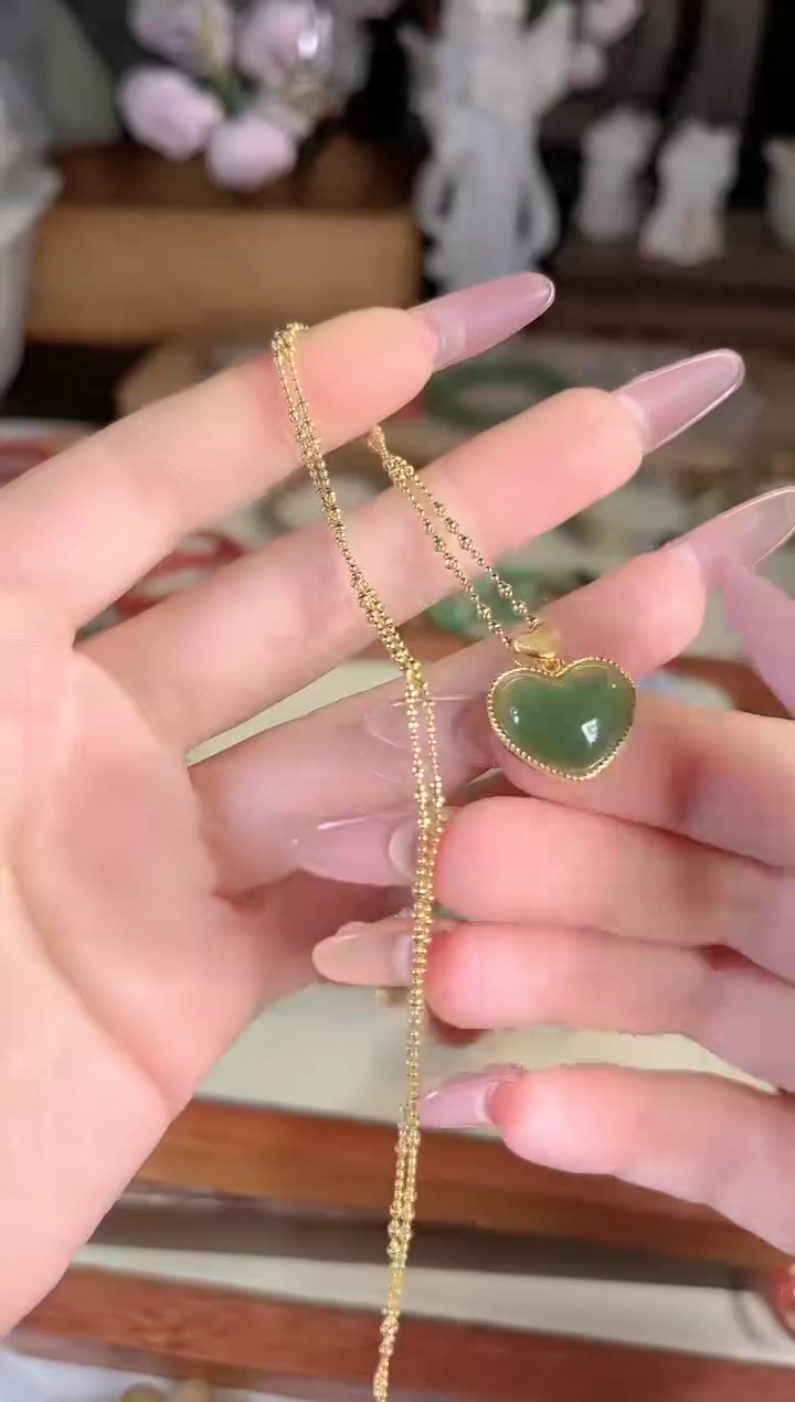 吊坠(不含链)银S925镶嵌和田玉多样性发其一孤品默认微瑕