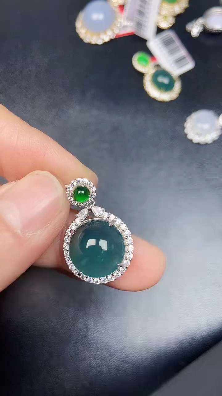 银S925镶嵌戒指翡翠2870