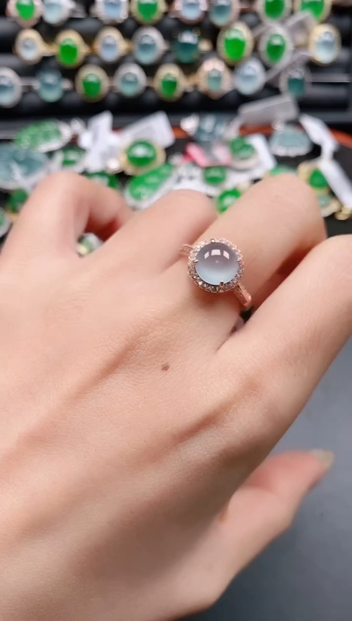 银S925镶嵌戒指翡翠1111