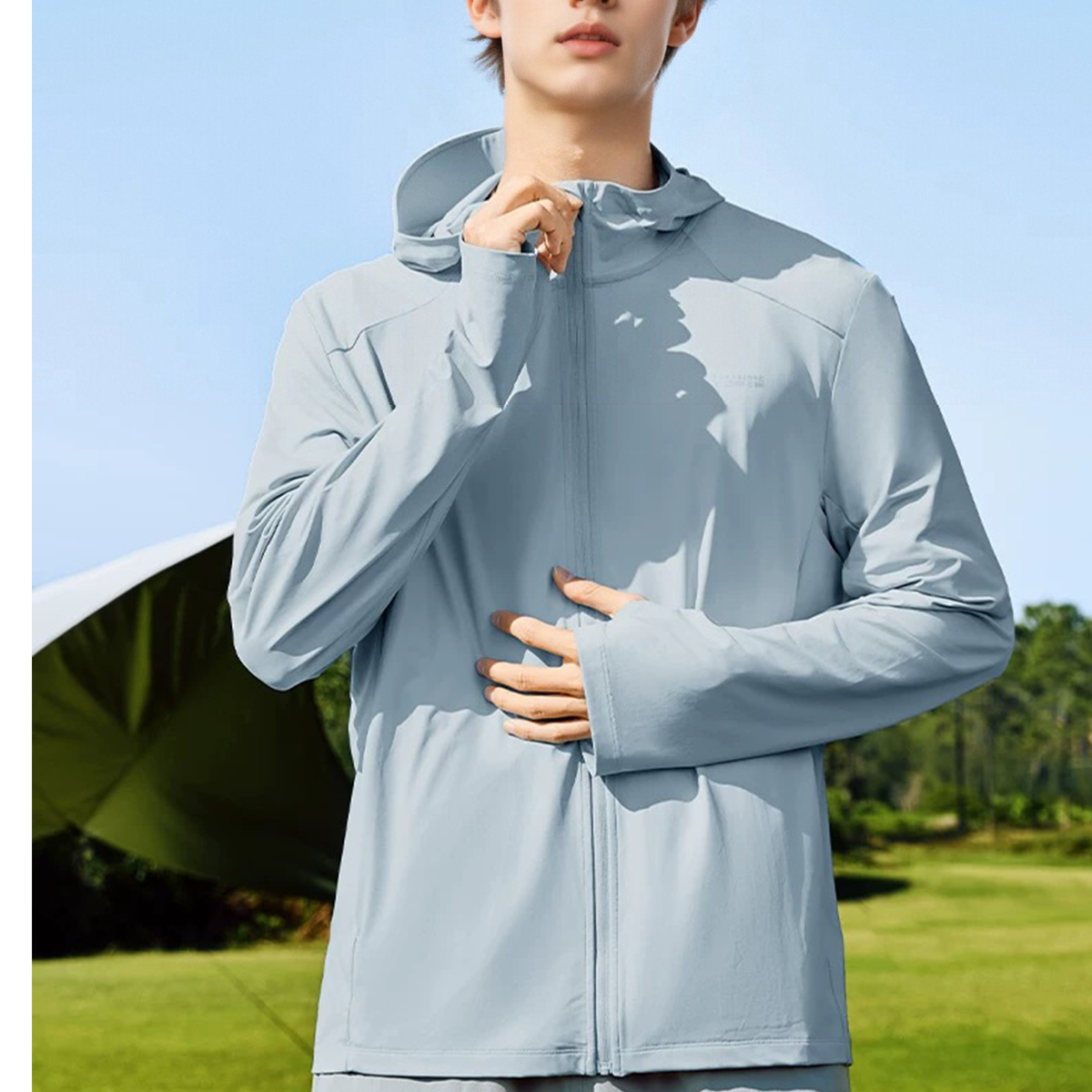 风行者春夏男士防晒衣连帽户外跑步透气超薄防泼水防紫外线超轻