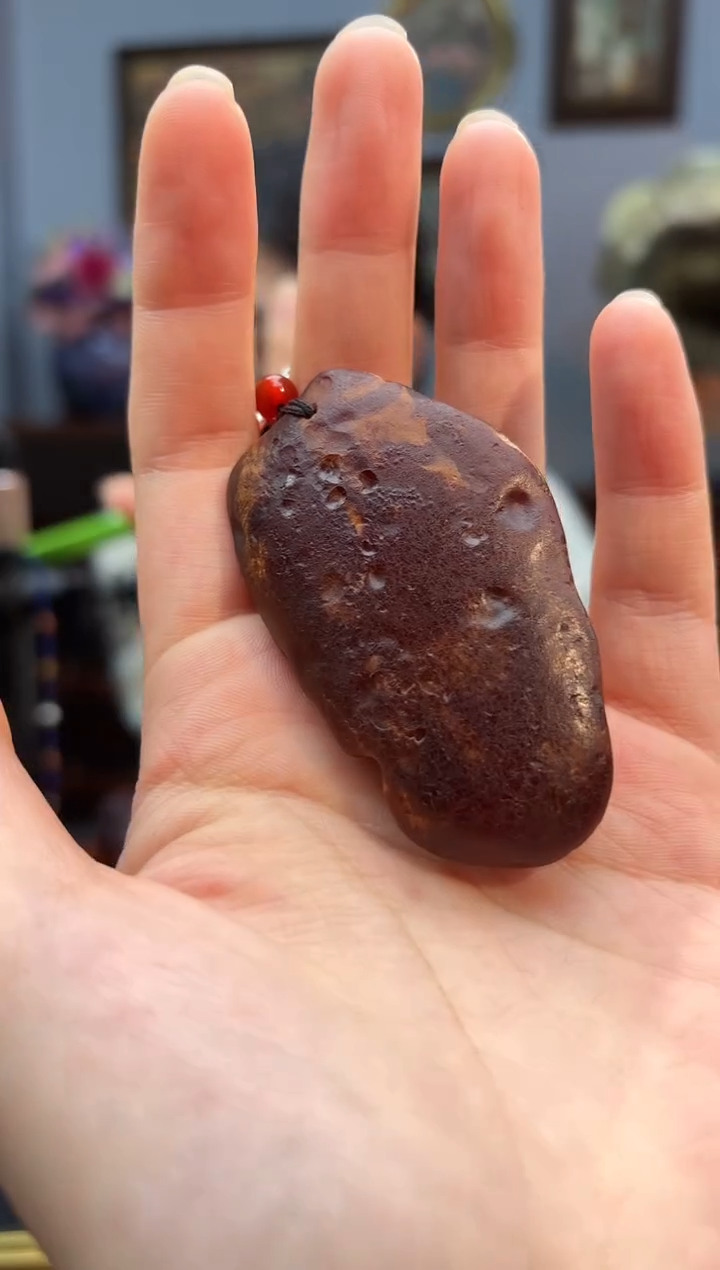 琥珀颈饰未镶嵌吊坠