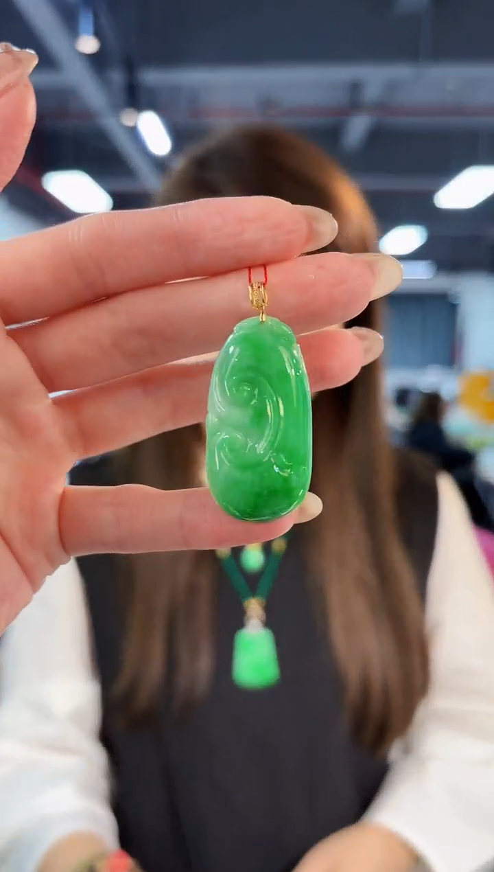 【闪购商品】翡翠颈饰18K金镶嵌缅料A货/支持复检/一件