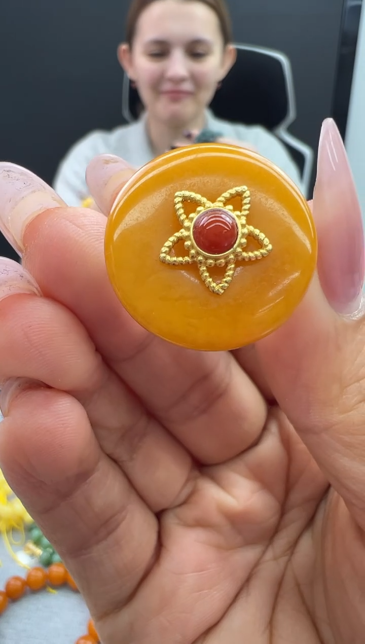 【闪购商品】琥珀戒指未镶嵌115秒拍号