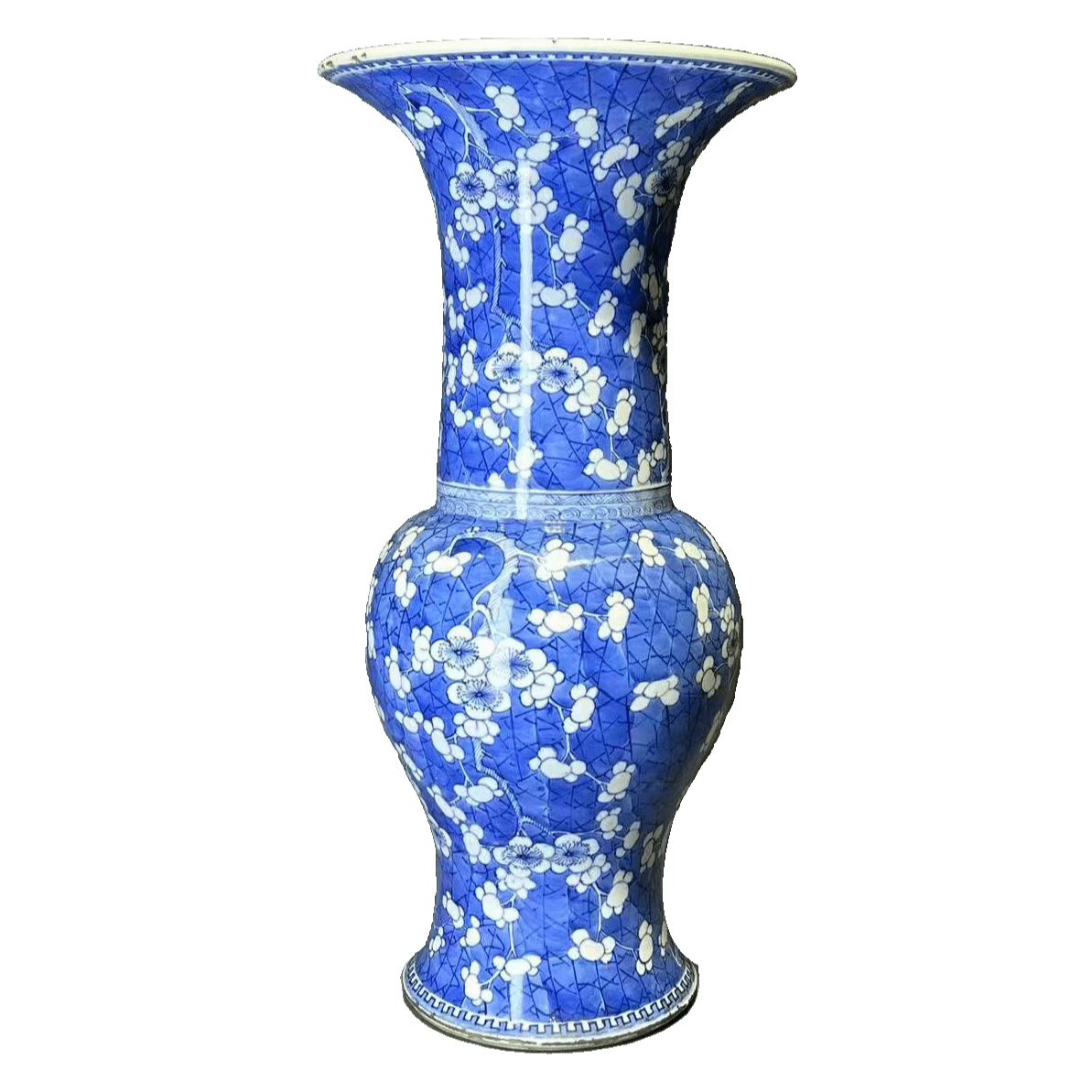 25290272x青花留白冰梅纹凤尾樽