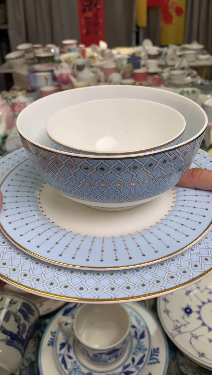 【闪购商品】瓷片陶瓷原单CC291餐具四件套