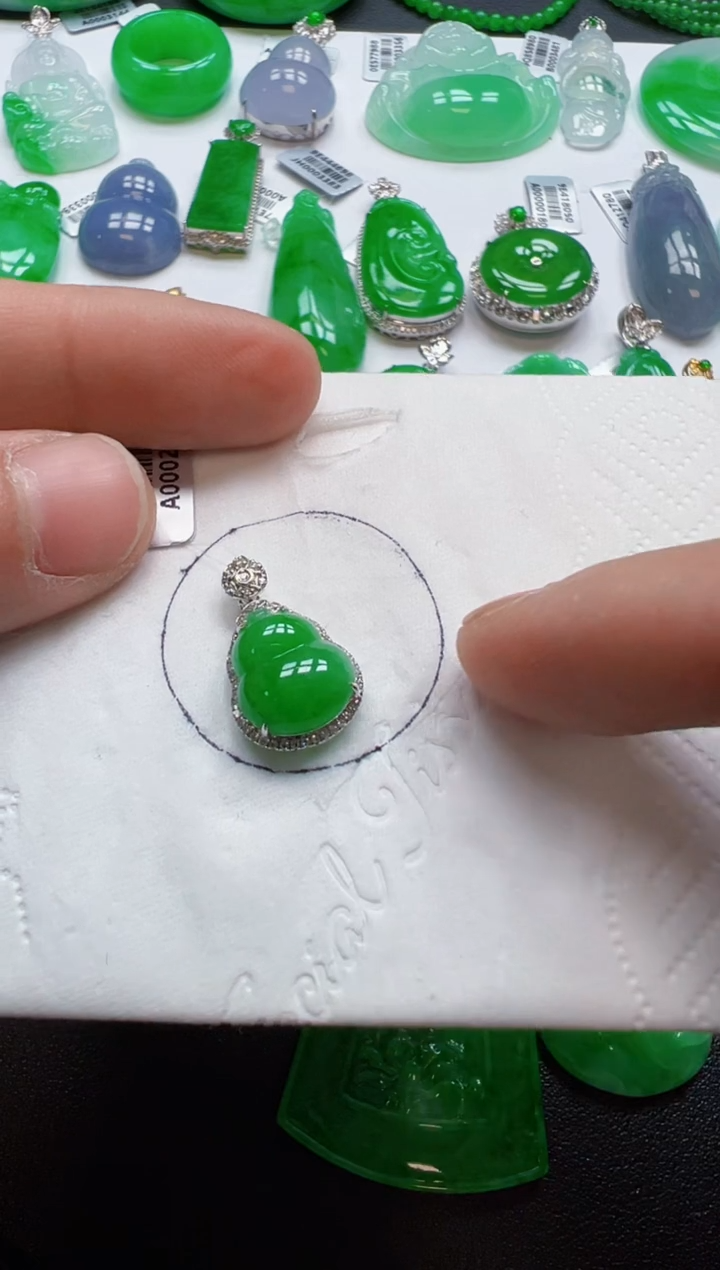 【闪购商品】定制翡翠18K金镶嵌3980元