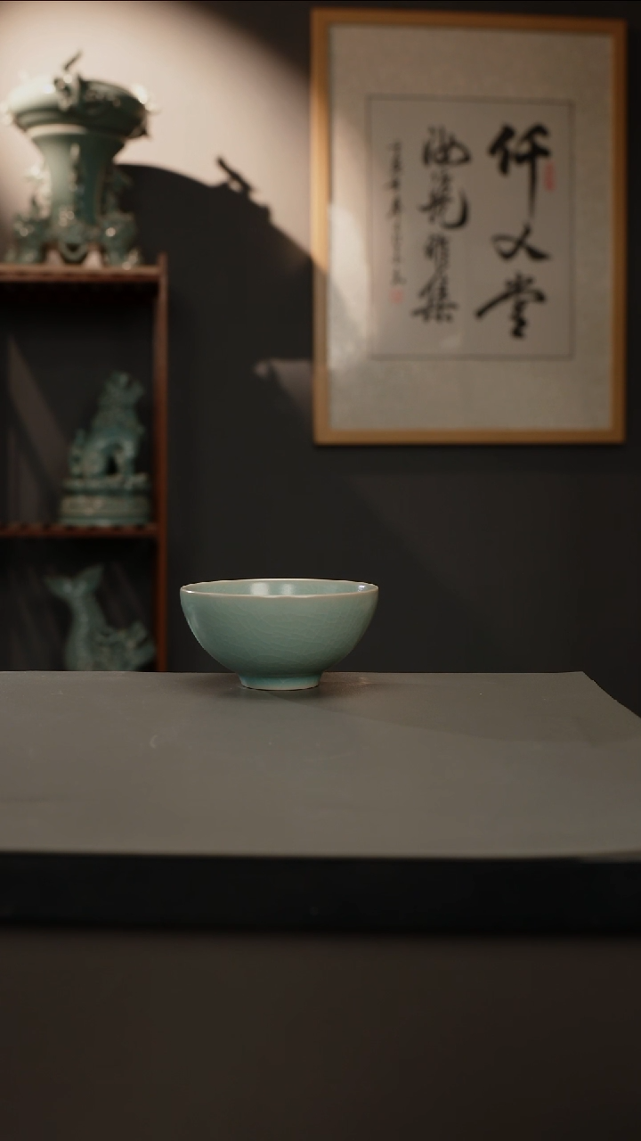 【闪购商品】杯仿古釉原矿 鸡心 杯